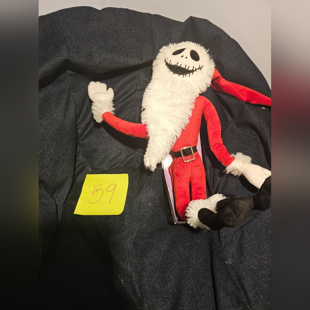 Disney The Nightmare Before Christmas Santa Jack Skellington Poseable Plush 24"